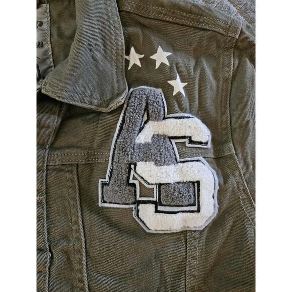 TRESTLES SUPPLY CO Denim Jacket Green All-Star Champions SZ L RARE - Picture 3 of 7